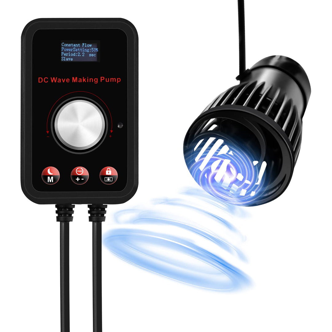 CONQUERALL 28W DC 24V Wave Maker 550-3910GPH Marine Aquarium Reef Powerhead 10-Speed Flow Controllab