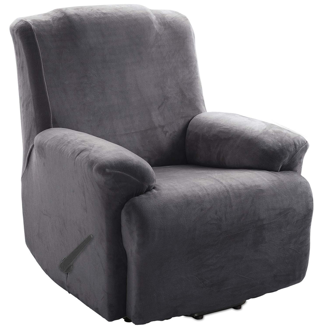 TIANSHU Samt Ruhesessel bezüge, Stretch Sesselschoner Elastisch Plush Couchbezug stilvolle Luxus-Möb