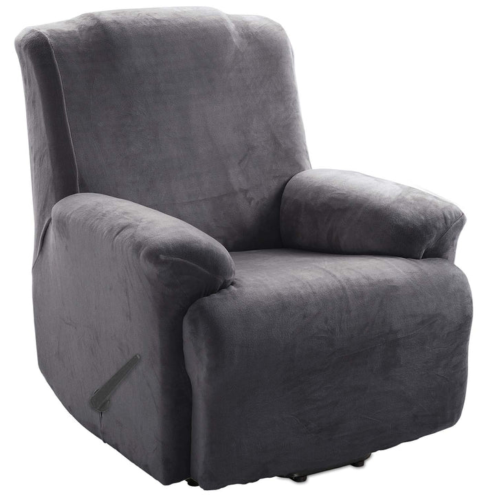 TIANSHU Samt Ruhesessel bezüge, Stretch Sesselschoner Elastisch Plush Couchbezug stilvolle Luxus-Möb