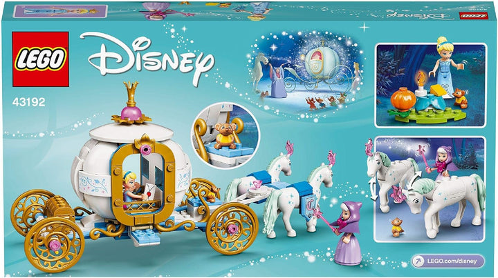 LEGO 43192 Disney Princess Cinderellas königliche Kutsche Single, Single