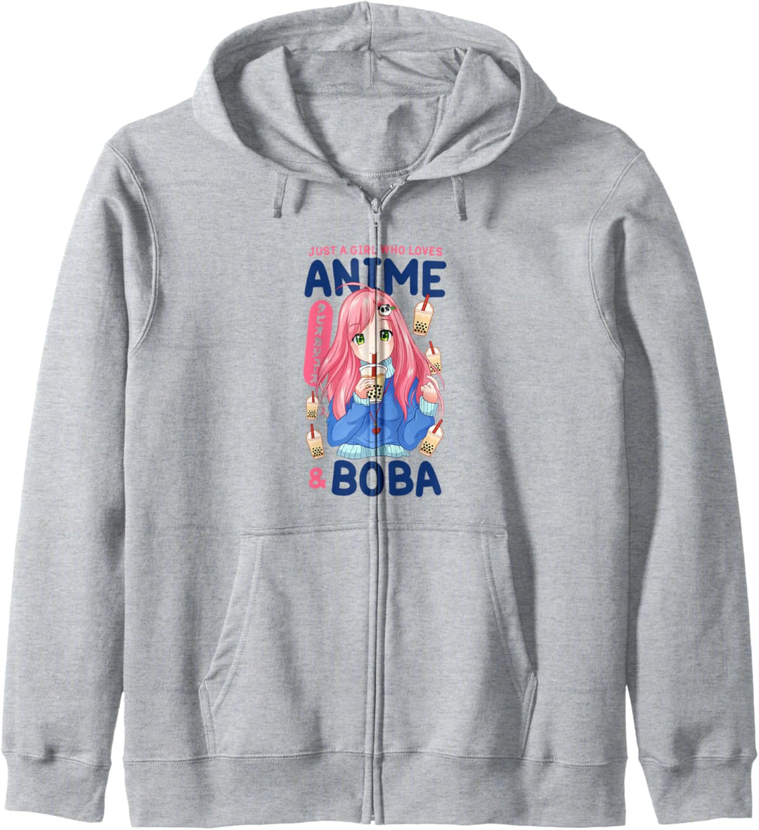 Kawaii Niedlich Anime Mädchen Otaku Japanisch Boba Tee Kapuzenjacke