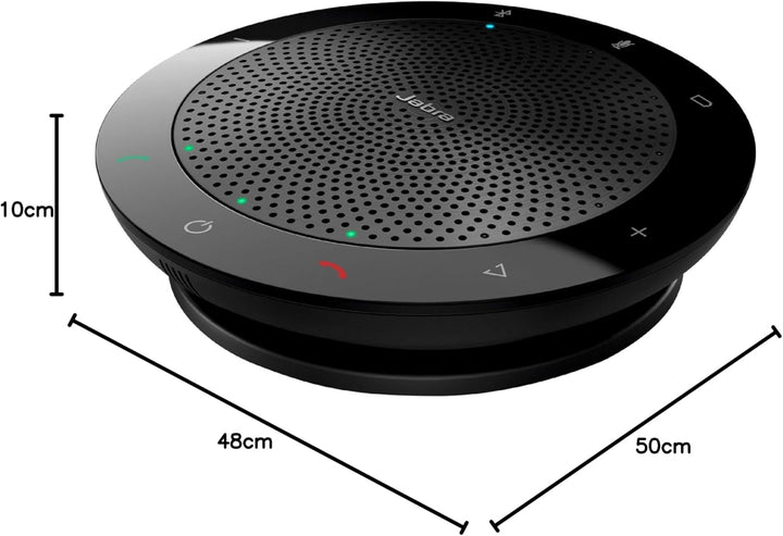 Jabra Speak 510+ Speaker Phone - Microsoft Certified Portable Conference Speaker with Bluetooth Adap