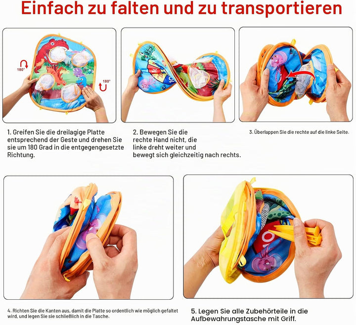 Vdealen Outdoor Sitzsack Wurfspiel Spielzeug für Kinder, 3 in 1 Cornhole Spiel für Innen Gelten für