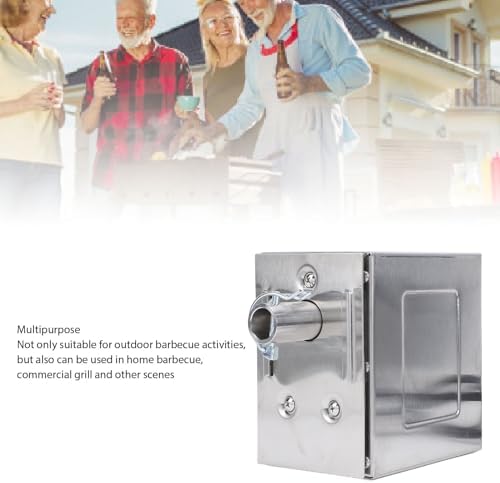 Fockety Grill-Rotisserie-Motor, 45 W, Edelstahl, Universeller Elektrischer Rotisserie-Spiessmotor, 2