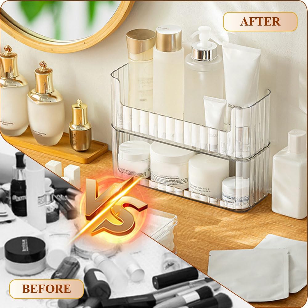 NAROSEBE Make UP Organizer Kosmetik Schmink Organizer Aufbewahrungbox Stapelbarer Kosmetikpinsel Sch