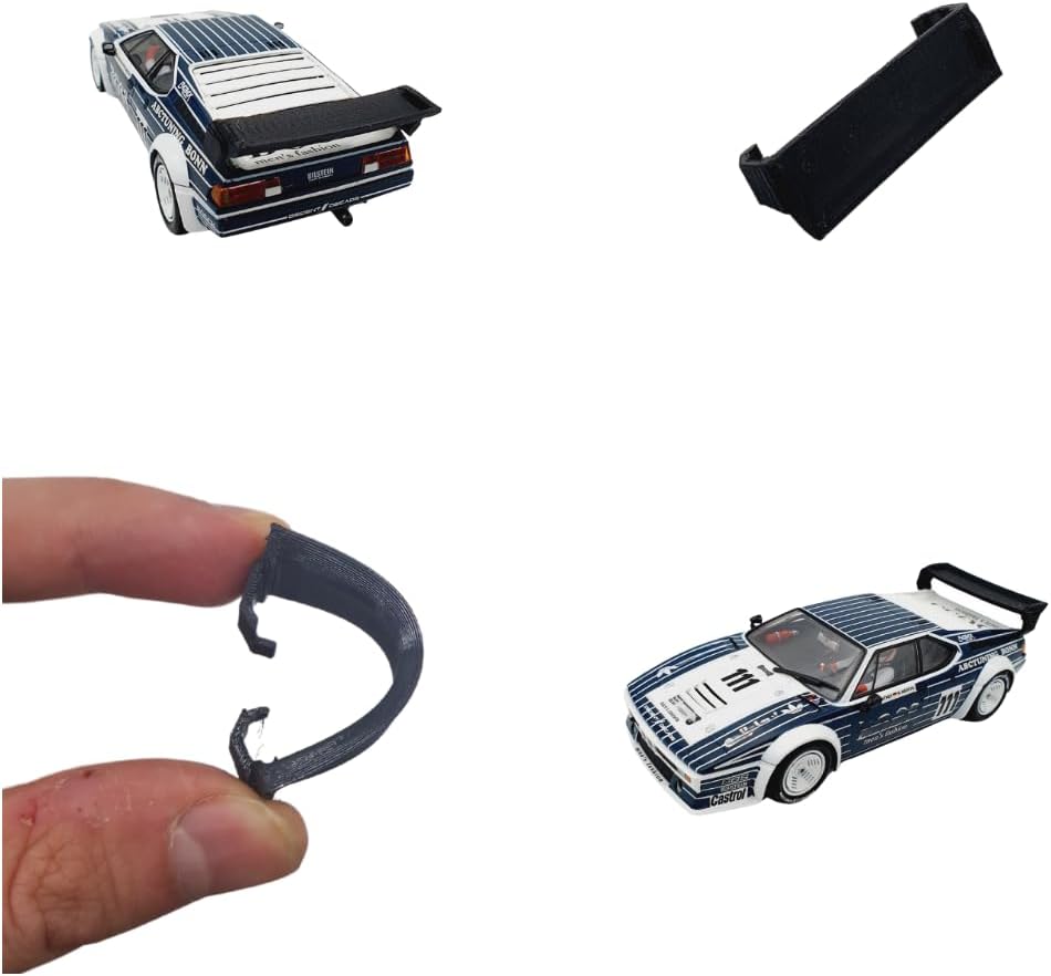 Flexibler Spoiler – Carrera Zubehör für 132 BMW M1, Carrera Bahn Tuning Ersatzteil Kleinteil im Mass