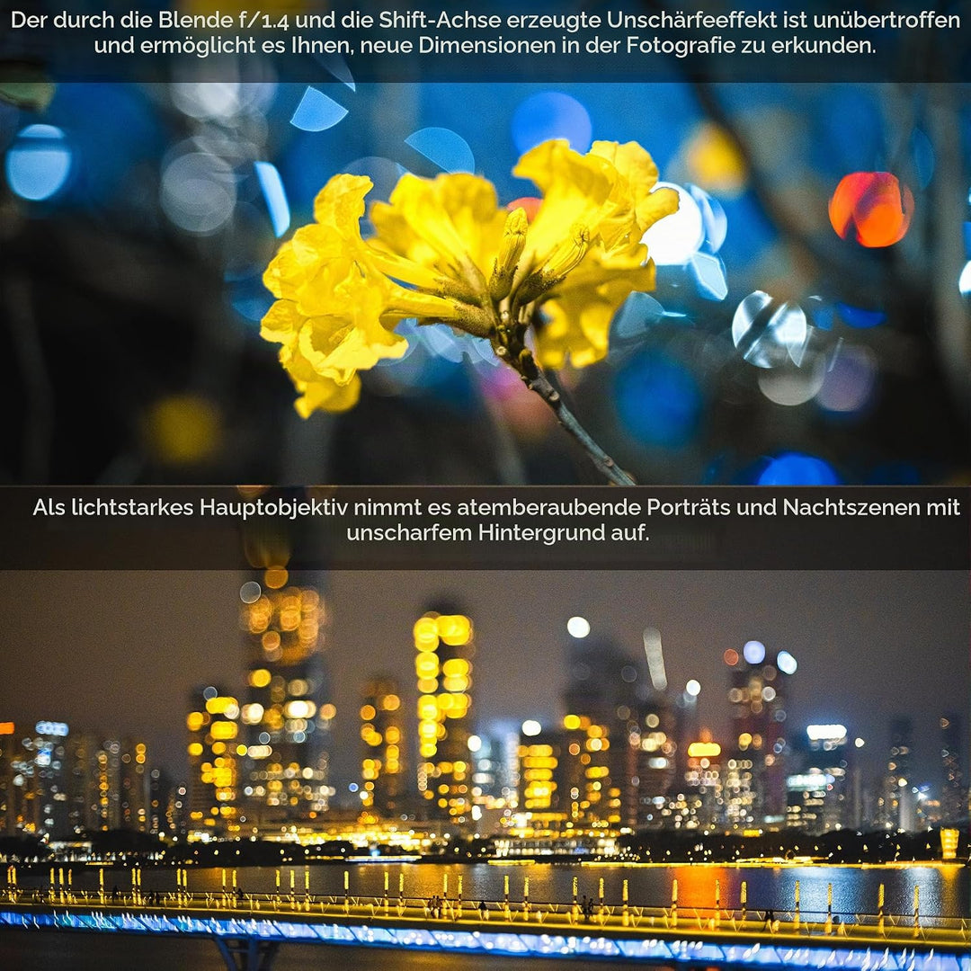 7artisans 50mm F1,4 Tilt-Shift-Objektiv mit APS-C-Rahmen und 2-in-1-Kompatibilität für spiegellose F