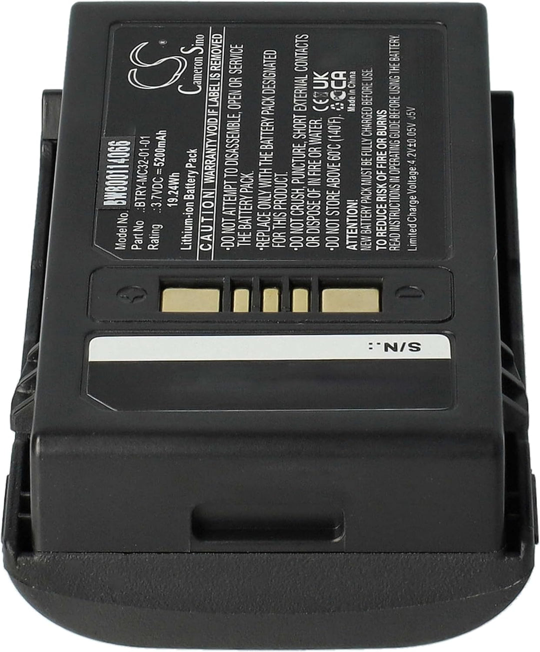 vhbw Akku kompatibel mit Motorola Symbol MC3200, MC32N0 Barcodescanner POS (5200mAh, 3,7V, Li-Ion)