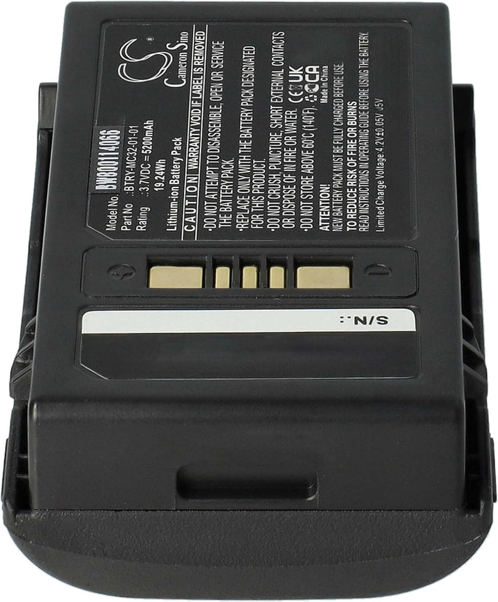 vhbw Akku kompatibel mit Motorola Symbol MC3200, MC32N0 Barcodescanner POS (5200mAh, 3,7V, Li-Ion)