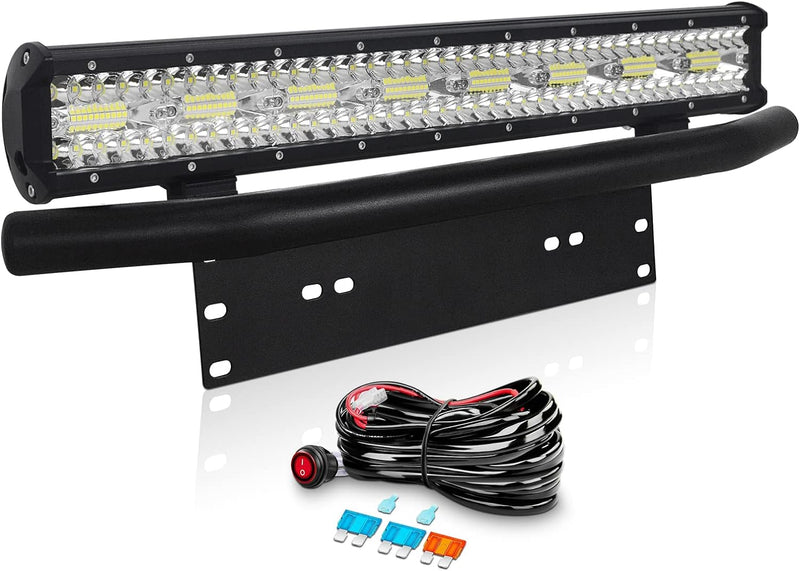 Willpower 23 Zoll 58CM 480W Led Arbeitsscheinwerfer Bar + Kennzeichenhalter + Kabelbaum Led Scheinwe