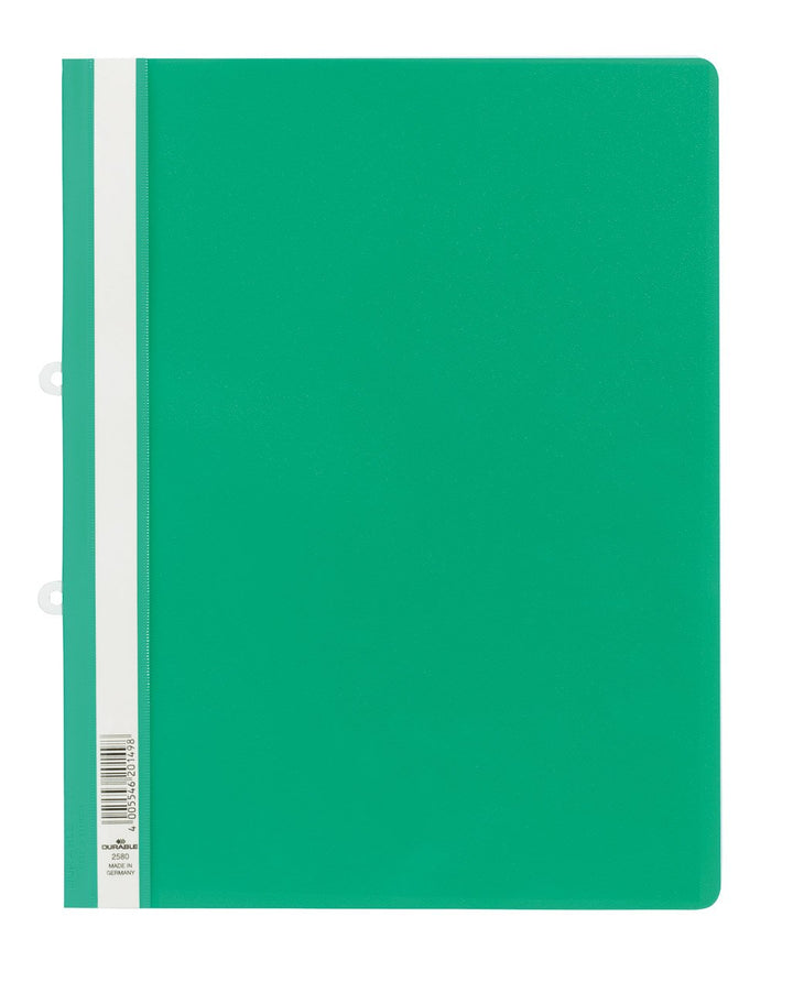 Durable Sichthefter mit Abheftschieber, überbreit, grün, 25er Packung, 258005, grün