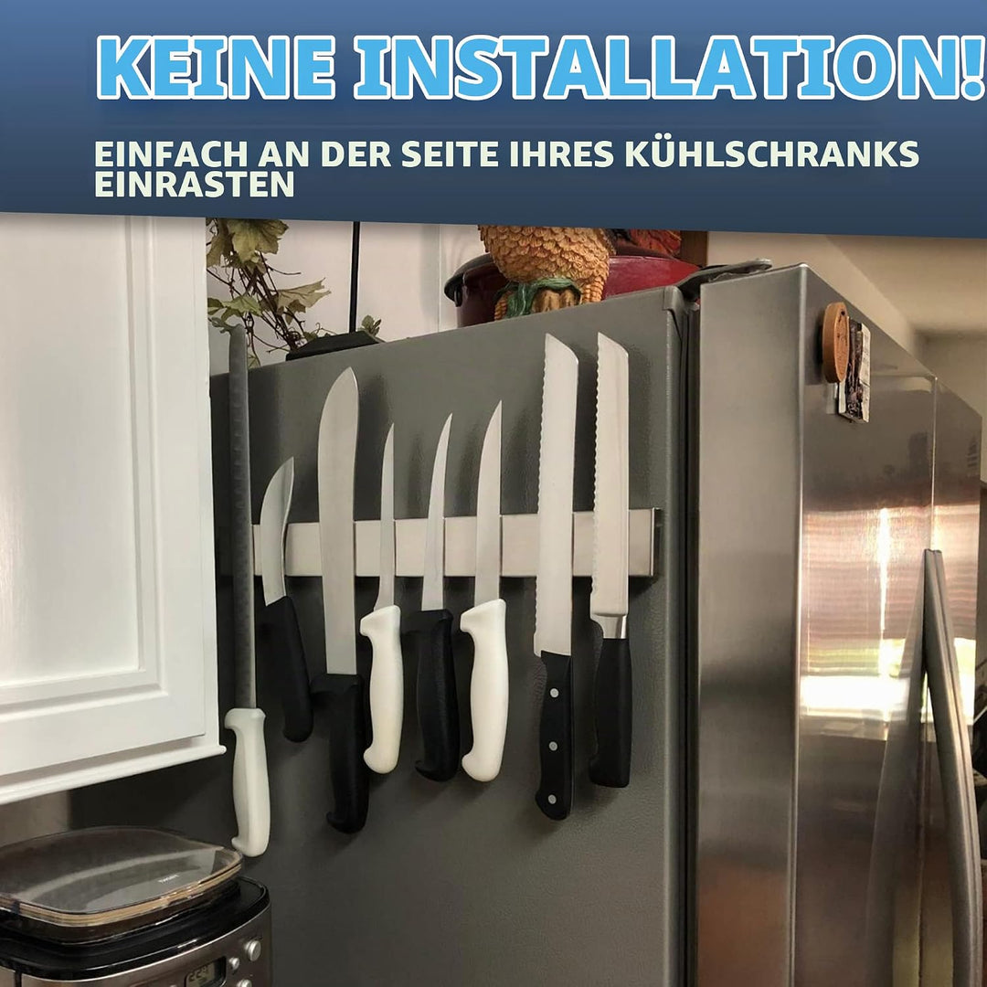 Premium 43cm Magnetleiste Messer für Kühlschrank die Nicht Verrutscht - Extra Starker Doppelseitiger