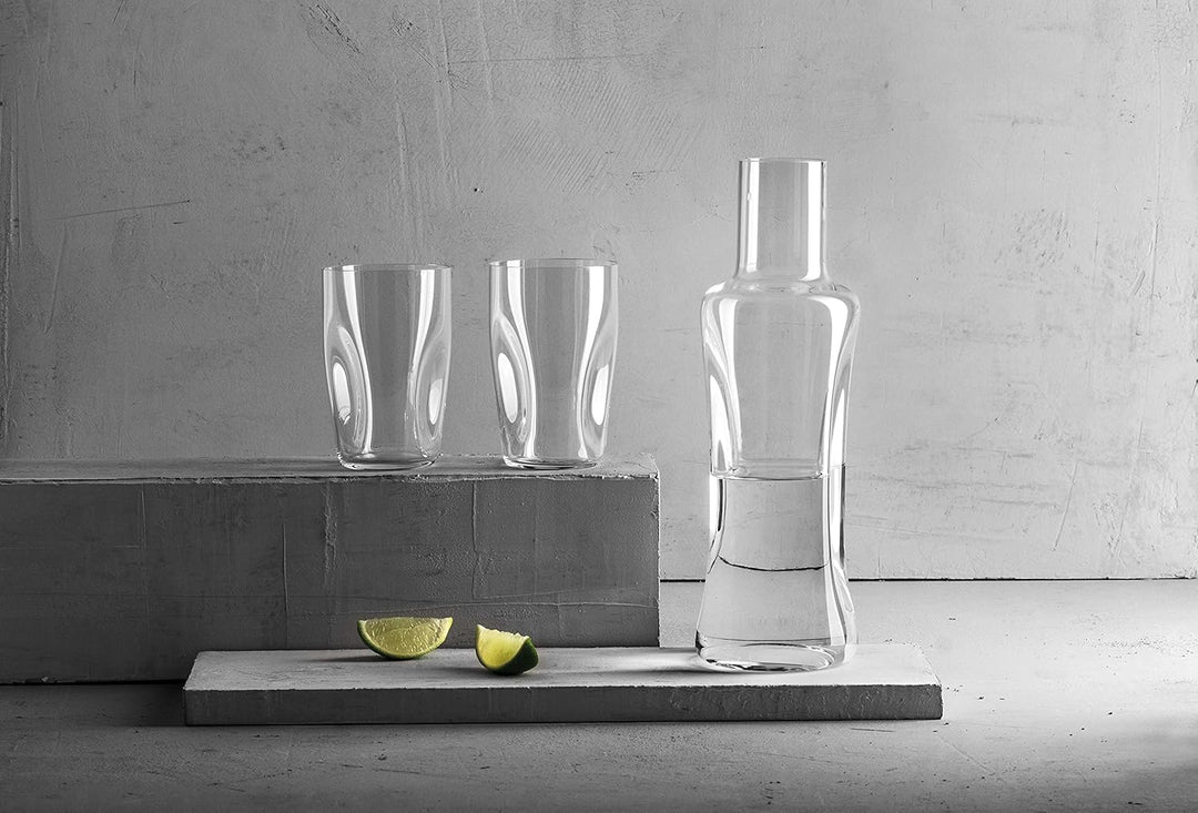 ilios Quetschflasche 1 l, mundgeblasen Karaffe 1 l, Karaffe 1 l