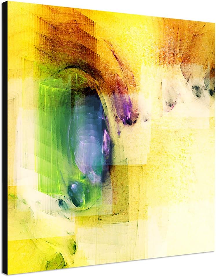 Paul Sinus Art Fremde Sehnsucht - Abstrakt303_60x60cm Bild auf Leinwand Abstraktes Motiv quadratisch