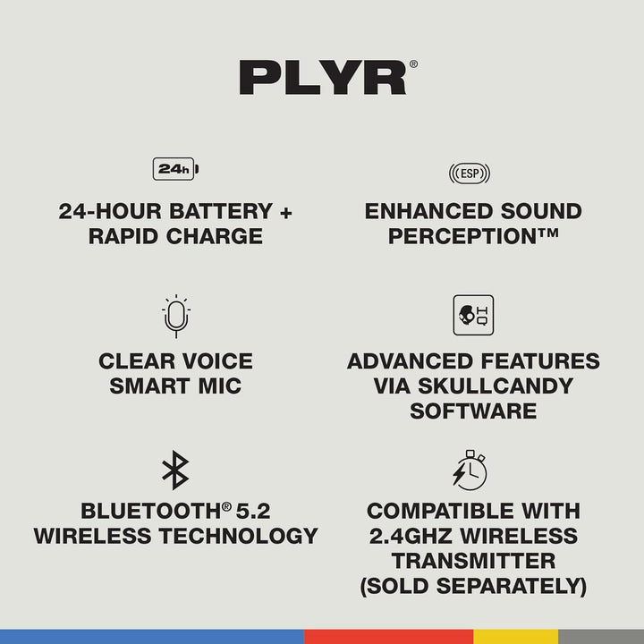 Skullcandy PLYR Kabelloses Multi-Platform Over-Ear Gaming Headset für Xbox, PlayStation und PC, Enha