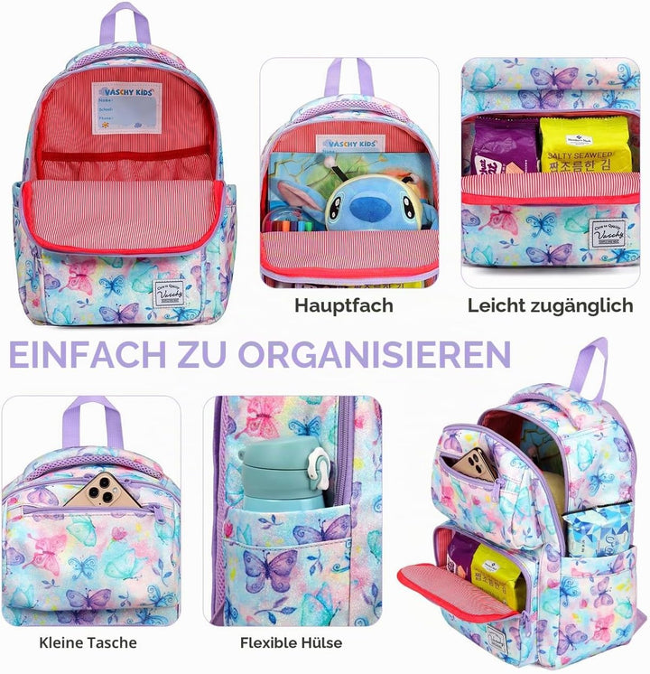 VASCHY Kinderrucksack, Niedlich Wasserabweisend 7L Vorschule Kinder Rucksack Kindergartenrucksack Sc
