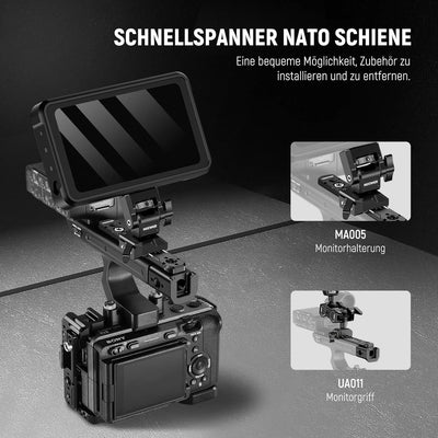 NEEWER FX3/FX30 XLR Erweiterungs Rig Kompatibel mit Sony XLR Griff für FX3/FX30 Kamera, mit NATO Sch