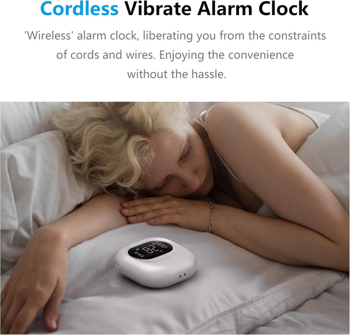 Vibrationswecker für Tiefschläfer, Batteriebetriebener Wecker unter dem Kopfkissen, Einstellbare Vib