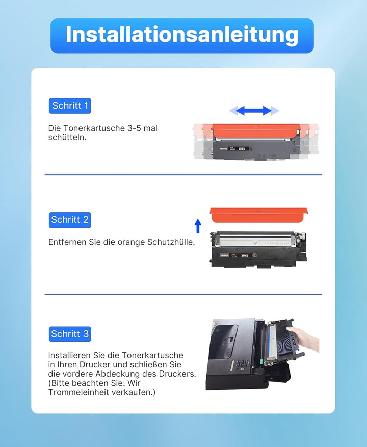 SODFACE CLT-P404C 404S Toner Kompatibel für Samsung CLT-404S für Xpress SL C480W C480FW C48x C480 C4