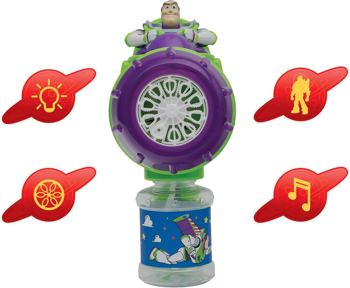 Lexibook, Disney Toy Story Elektronischer Blasenwerfer, 3D-Charakterfigur, Licht- und Soundeffekte,