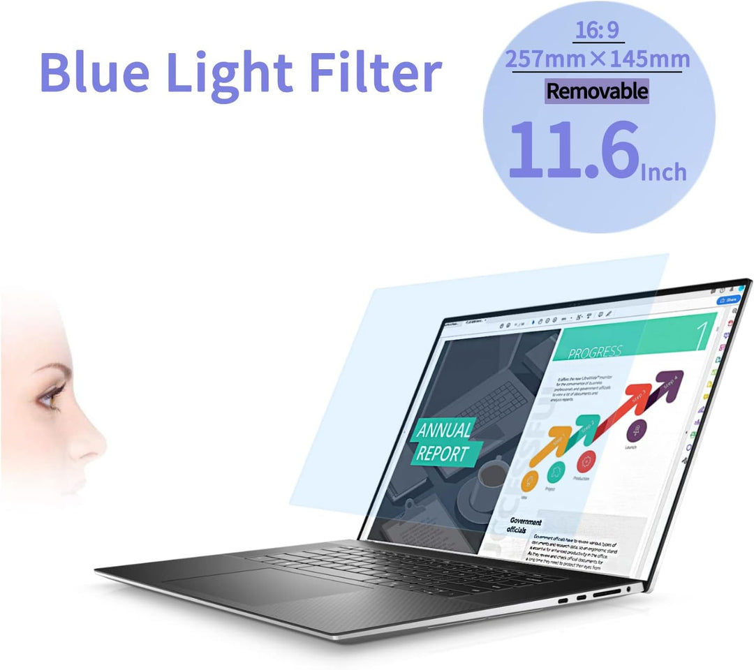 Lonkenn 11,6 Zoll Anti Blaulichtfilter, [Augenpflege], Displayschutz, Premium Anti Blaulicht Schutzf