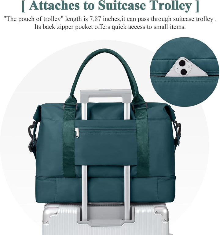 Reisetasche Damen Handgepäck Tasche Sporttasche Weekender Bag Schwimmtasche Wasserdicht Travel Bag D