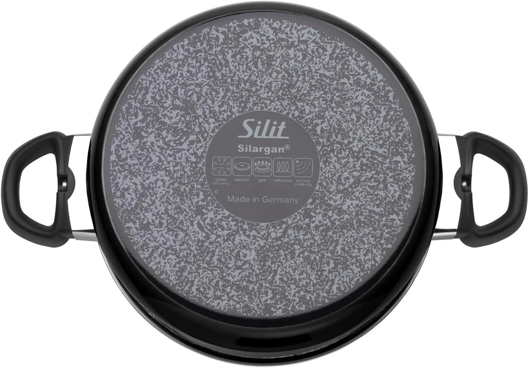 Silit Modesto Line Kochtopf gross 24cm, Nudeltopf mit Glasdeckel, Bratentopf Induktion 4,4l, Silarga