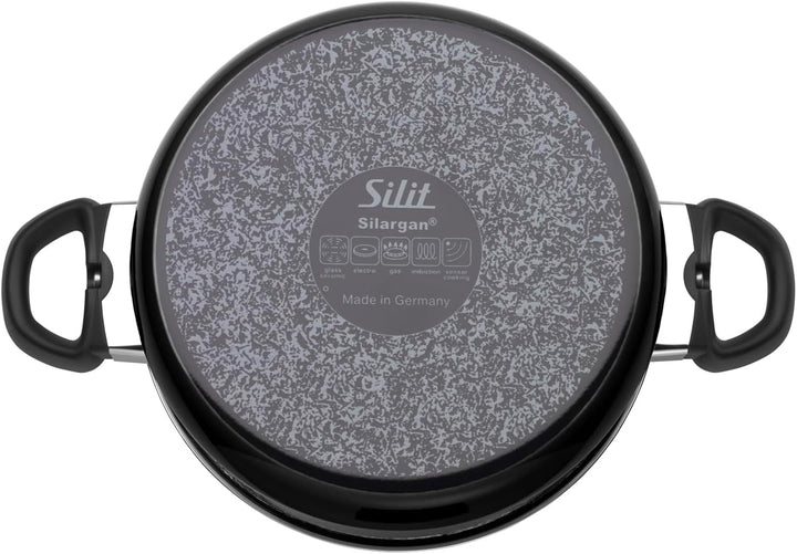 Silit Modesto Line Kochtopf gross 24cm, Nudeltopf mit Glasdeckel, Bratentopf Induktion 4,4l, Silarga
