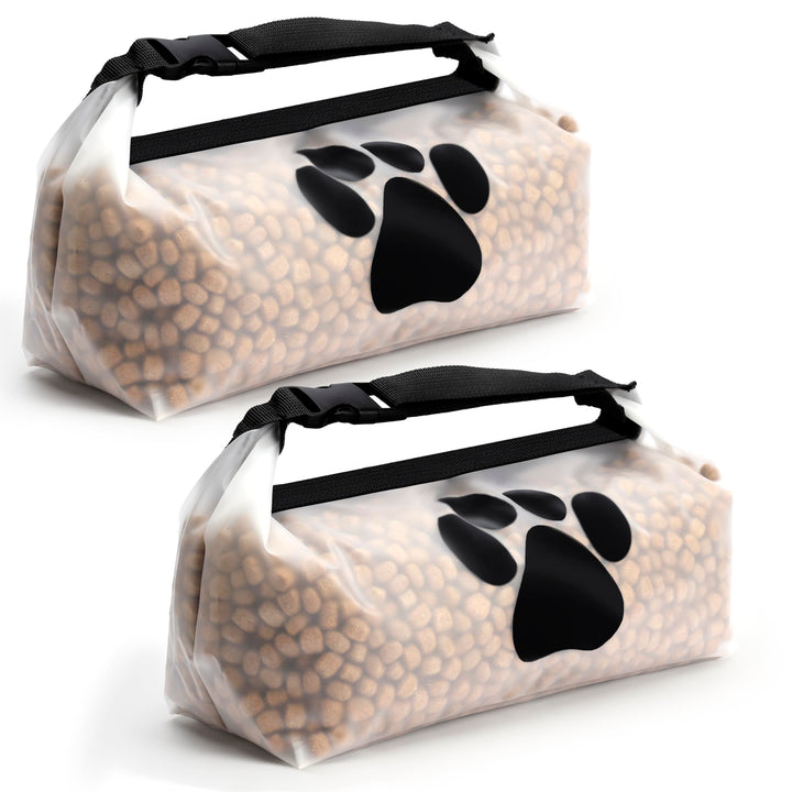 BELLE VOUS Hundefutter-Aufbewahrungsbeutel 2er Set - Futtertasche - Reise Hundenapf für Hundefutter