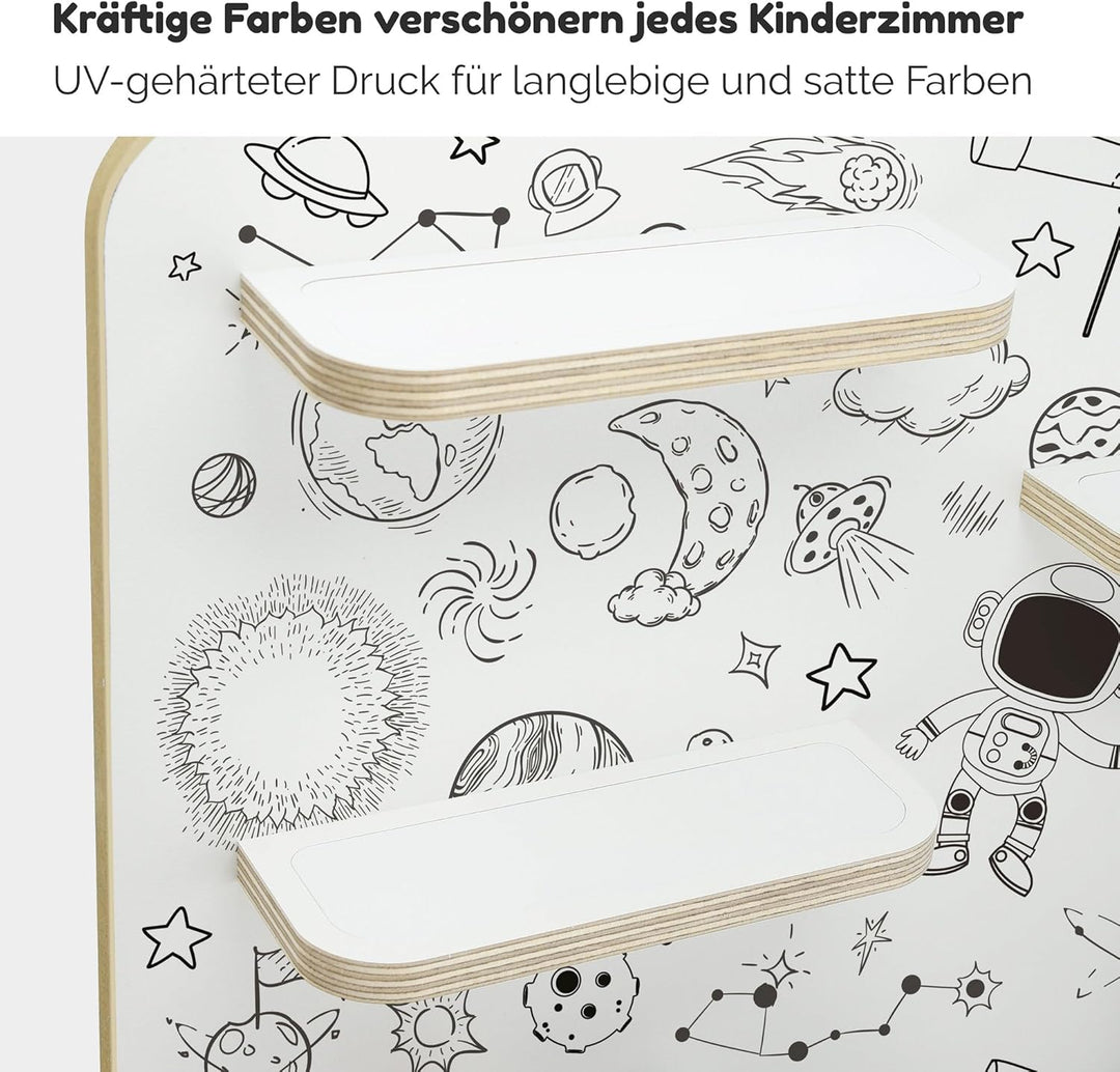 stadtecken Holzregal für Musikbox I Geeignet für die Toniebox und ca. 50 Tonies I Perfekte Tonie Auf