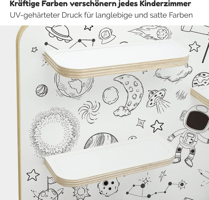 stadtecken Holzregal für Musikbox I Geeignet für die Toniebox und ca. 50 Tonies I Perfekte Tonie Auf