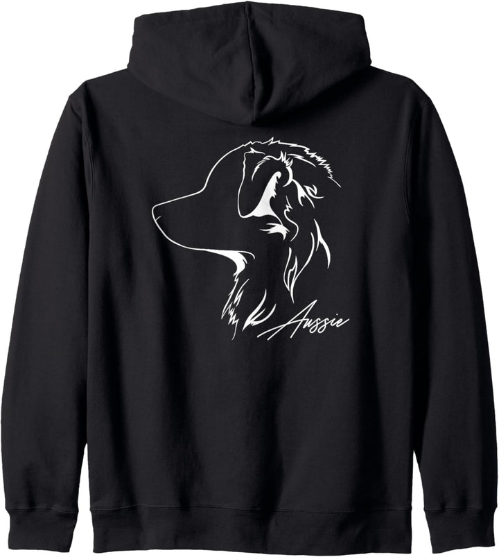 Aussie Australian Shepherd Profil Hunderasse Hund Hunde Kapuzenjacke