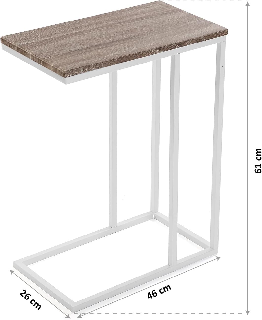 Versa Padua Beistelltisch für das Wohnzimmer, Schlafzimmer oder die Küche. Moderner, niedriger Tisch