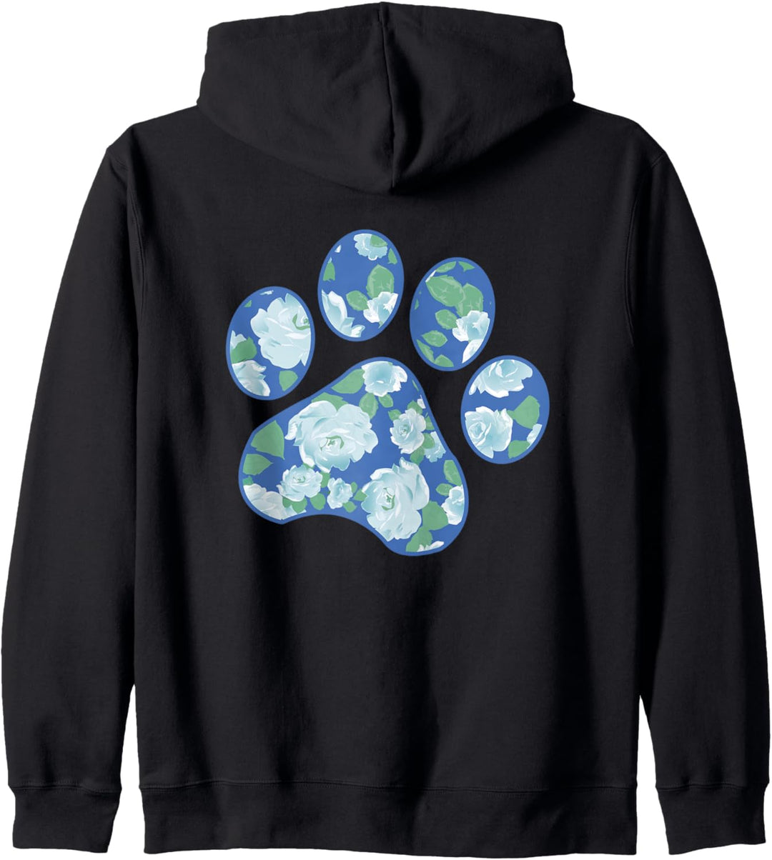 Backprint Hunde Pfotenabdruck Farbklecks Kapuzenjacke