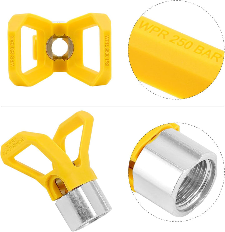 QWORK® Airless Düsenset Modelle 515/517519521/523/525, 6 Airless Düse mit Spitzendichtung, 1 Düse Si