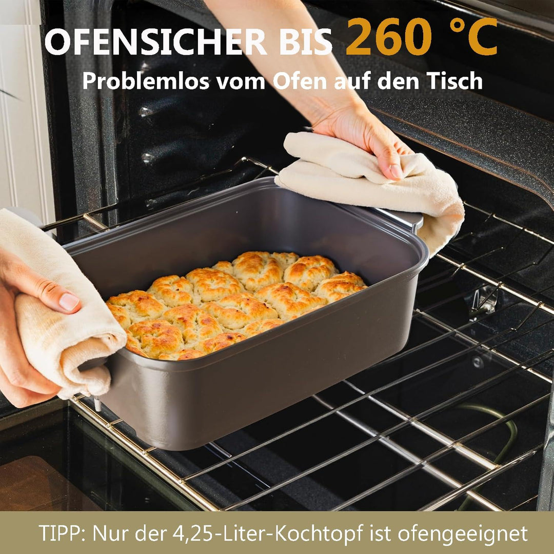 AEWHALE 8-in-1 Multikocher mit Air Fryer 4.25L, Reiskocher, Slow Cooker, Dampfgarer& Warmhaltefunkti