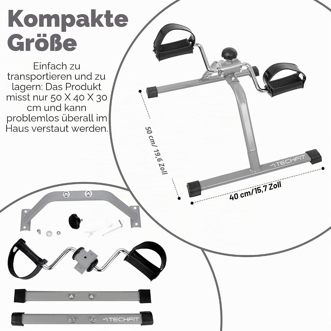 Techfit Pedal-Ausbilder, Mini-Heimtrainer für Heim und Büro, leichte Trainingsmaschine für Arme und