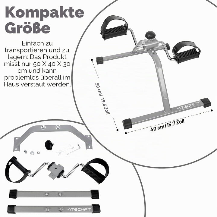 Techfit Pedal-Ausbilder, Mini-Heimtrainer für Heim und Büro, leichte Trainingsmaschine für Arme und