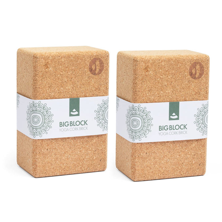 Bodhi Yoga Block Kork Brick | Einzeln & als Set | 100% Naturkork – Universal Yogaklotz | Umweltfreun