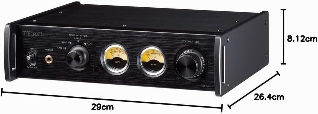 Teac AX-505-B Stereo Vollverstärker (115 Watt je Kanal, Stromsparfunktion, Kopfhörerverstärkerschalt