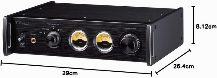Teac AX-505-B Stereo Vollverstärker (115 Watt je Kanal, Stromsparfunktion, Kopfhörerverstärkerschalt