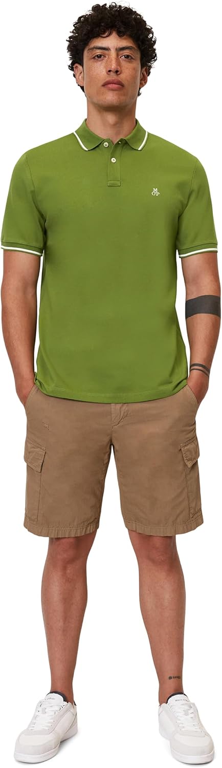 Marc O'Polo Herren Kurzarm-Poloshirt aus Bio-Baumwolle Regular Fit XL 448, XL 448