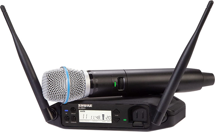 Shure GLXD24+/B87A Dual Band Pro Digitales kabelloses Mikrofonsystem für Kirche, Karaoke, Gesang – 1