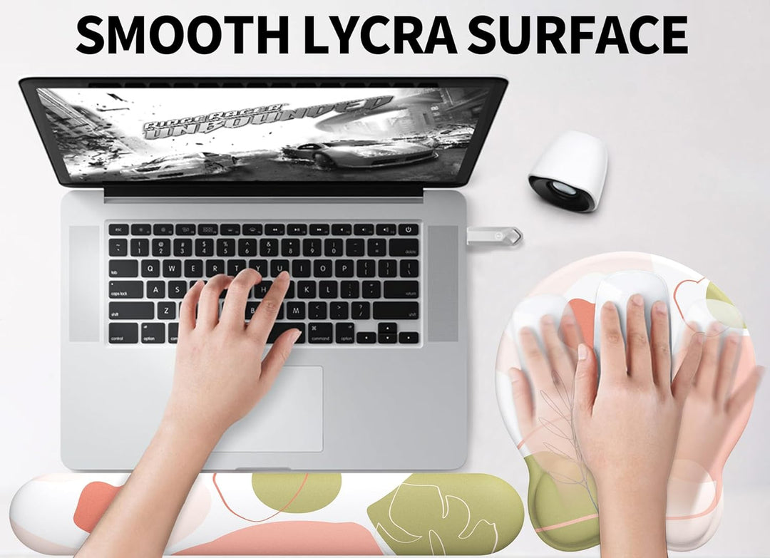 Giecy Mauspad mit handauflage und handballenauflage Tastatur, Ergonomisches Mouspad mit gelkissen &