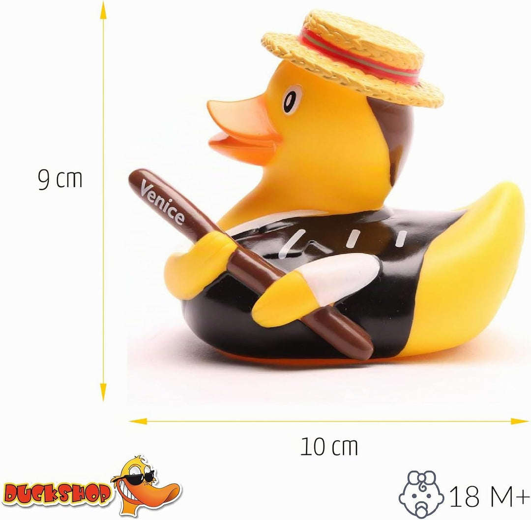 Duckshop I Badeente Gondolier Venice I Quietscheente Venedig I Quietscheentchen L: 10 cm I Geschenk