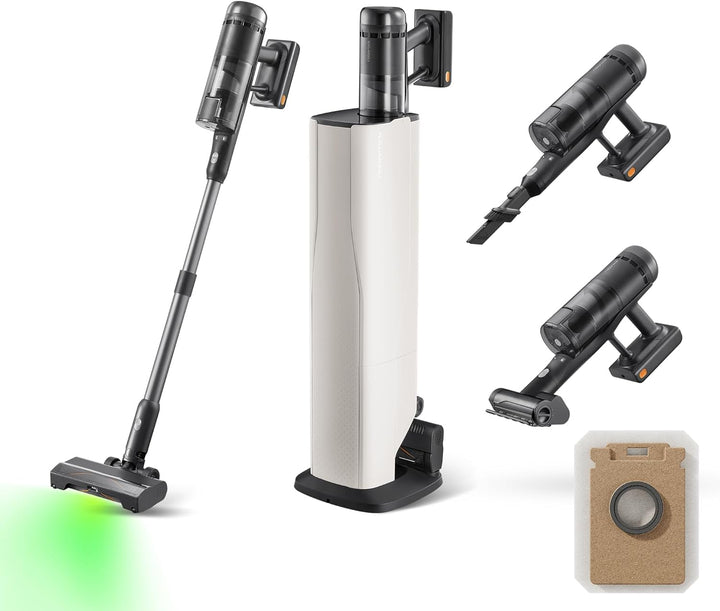 roborock H60 Hub Ultra Akku Staubsauger mit Auto-Entleerungsstation, 210AW Saugleistung für Teppiche