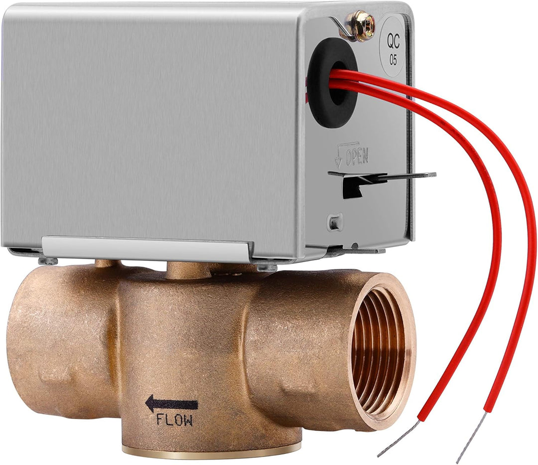 Motorisiertes Ventil 2 Wege Zonenventil 1 Zoll DN25 2 Drähte 220VAC Normalerweise Geschlossen 2 Wege