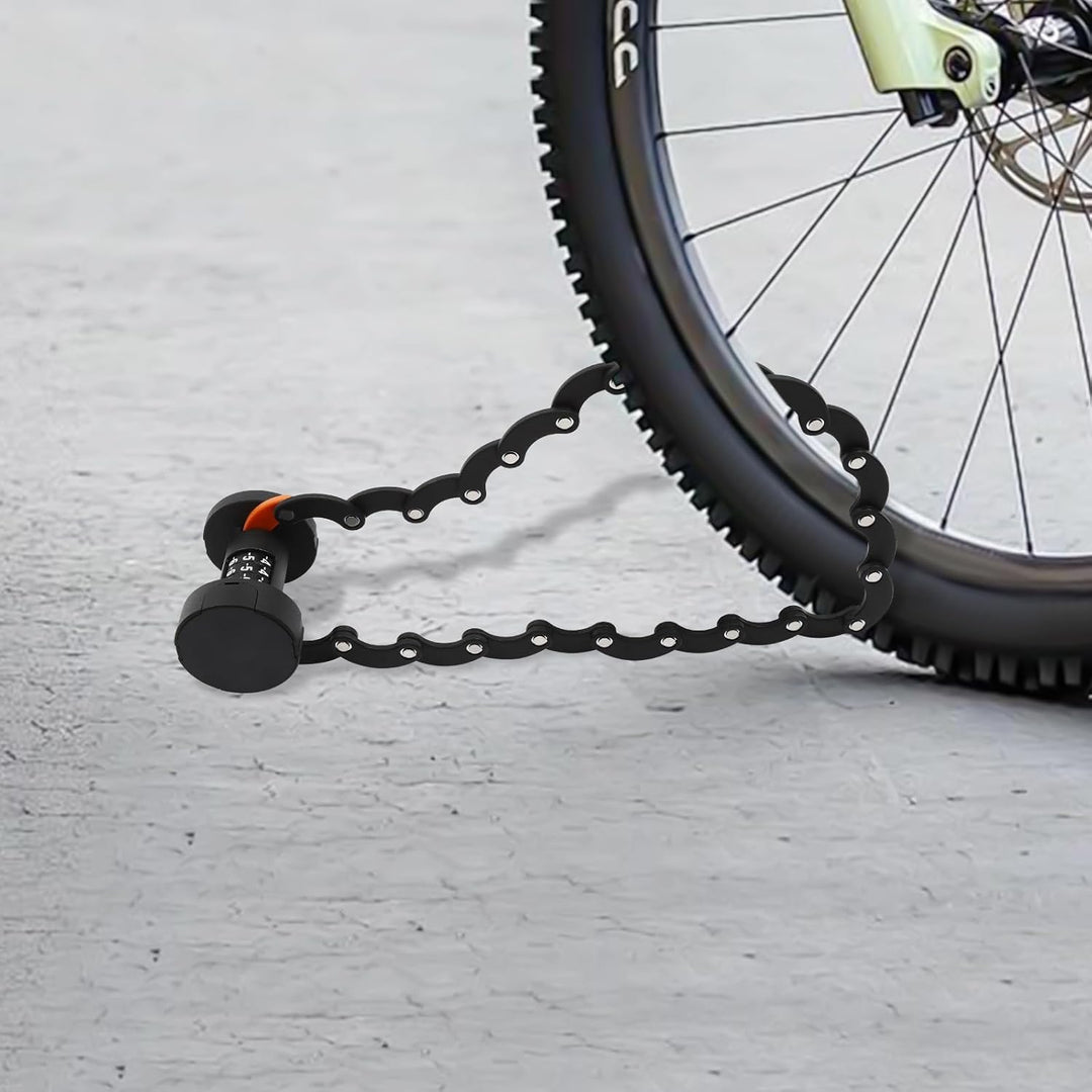 Fahrrad Faltschloss Zahlenschloss mit Schlüssel und Montagehalterung Fahrradschloss Hohe Sicherheit