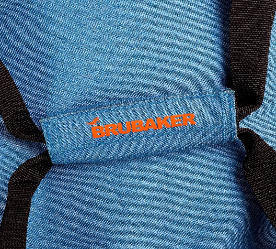 BRUBAKER Super Performance Skischuhtasche Helmtasche Rucksack mit Schuhfach - Blau meliert Schwarz