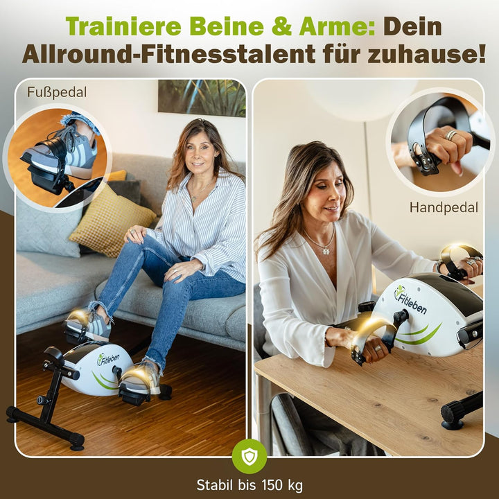 Wohltritt Pedaltrainer für Senioren testsieger, höhenverstellbarer Heimtrainer für Senioren, gelenks